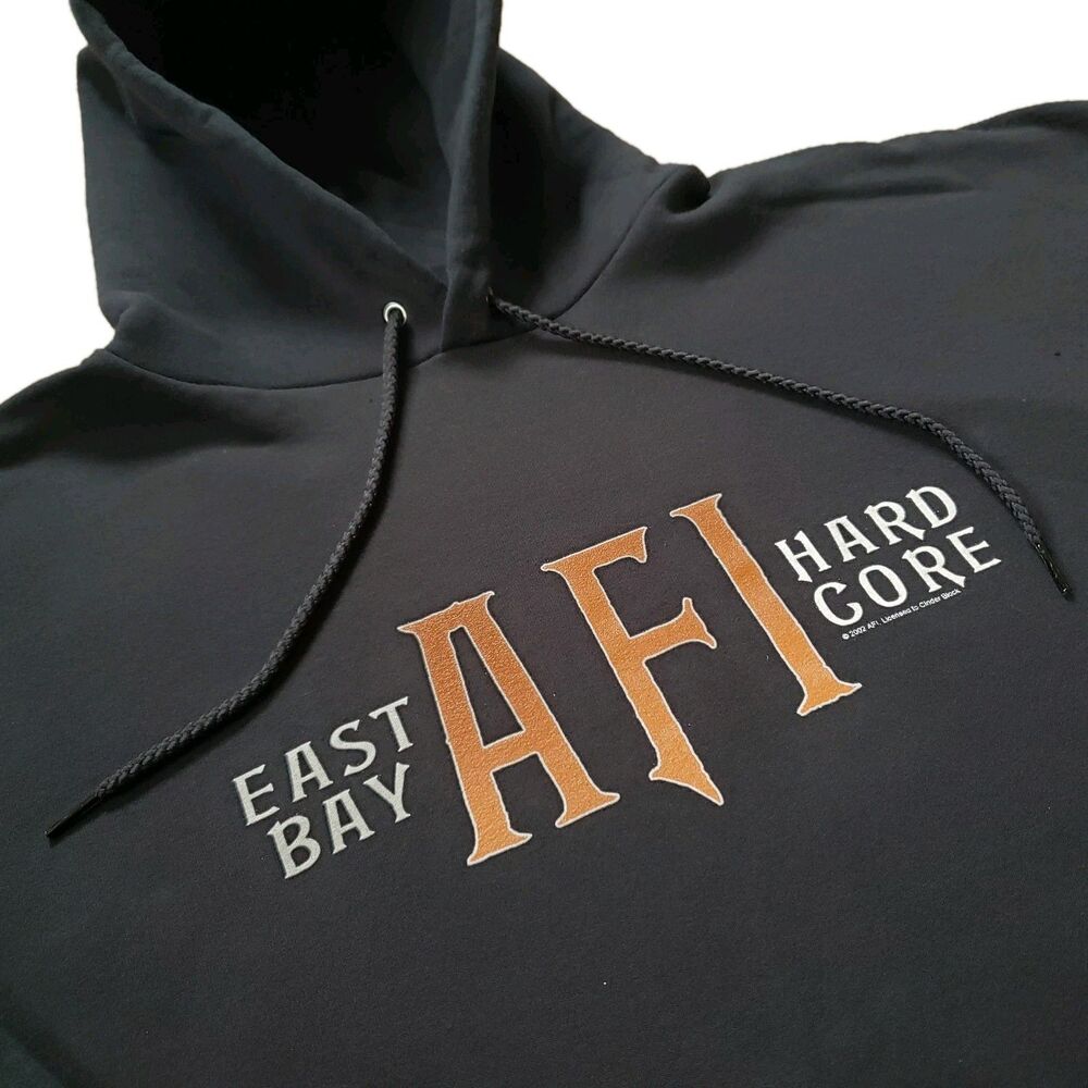 Excellent Vintage Y2K AFI East Bay Hardcore Sz XL 2002 Black Cinder Block Hoodie